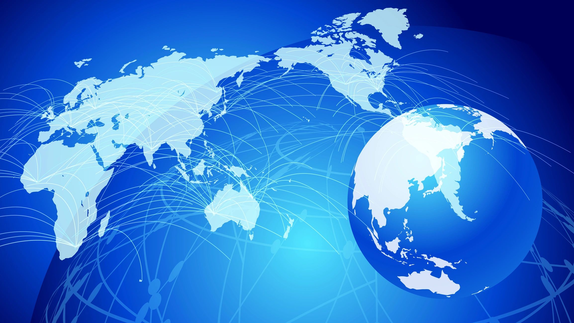 Digital globe representing global connection and expansion
