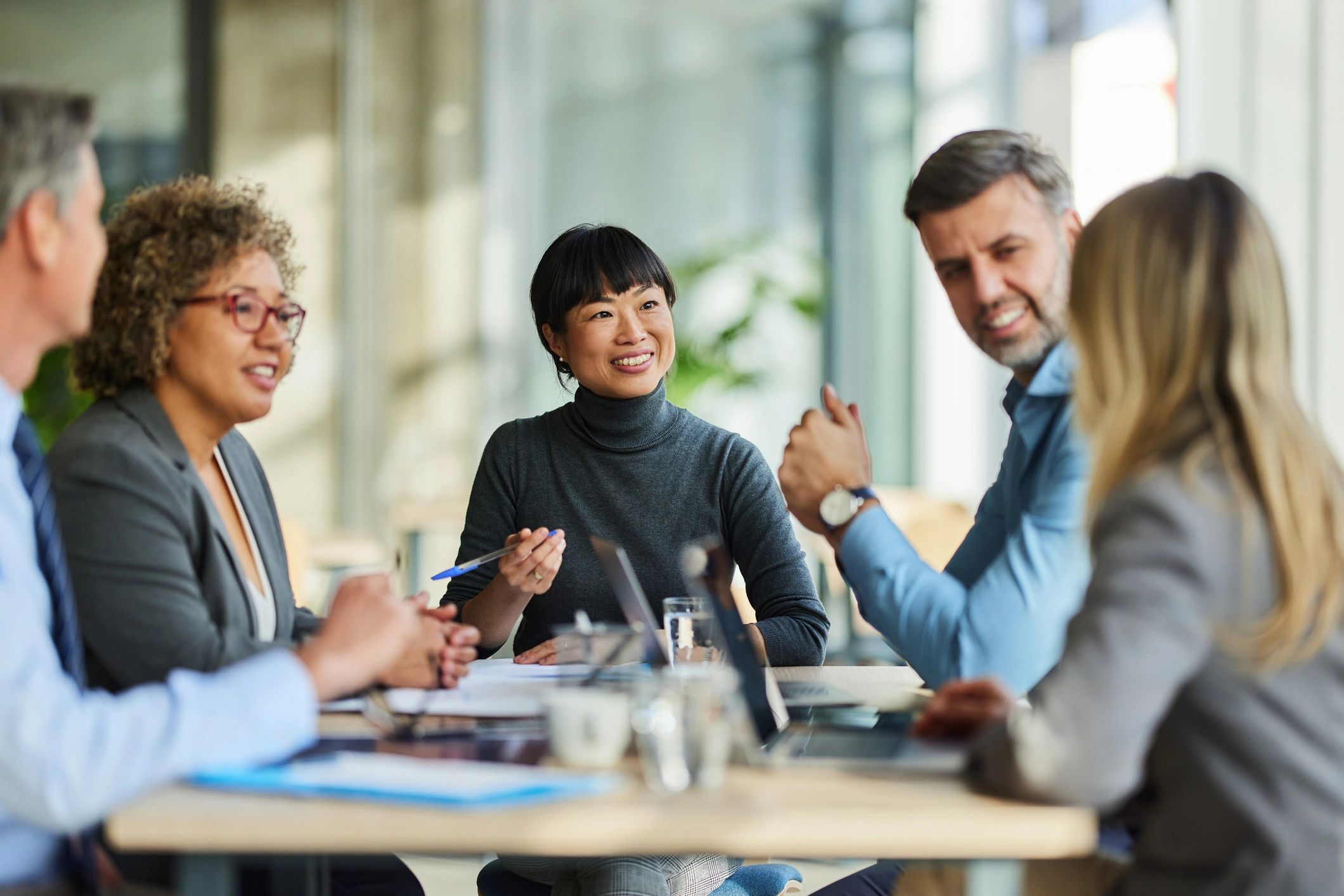 Diverse leadership roundtable in discussion